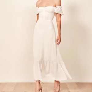 Reformation butterfly dress- ivory PERFECT CONDITION